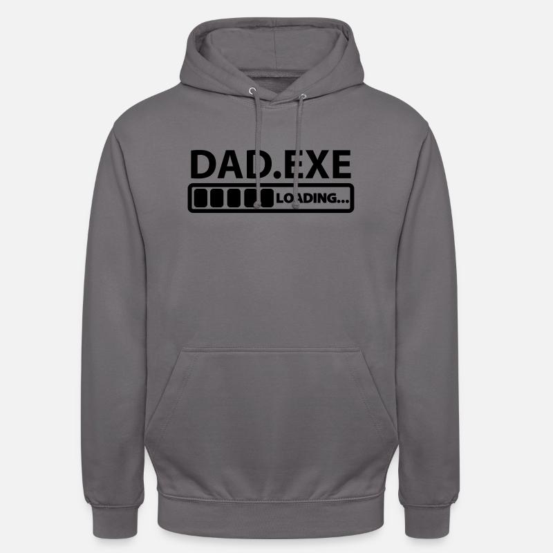 dad exe loading - Unisex Hoodie - elephant grey