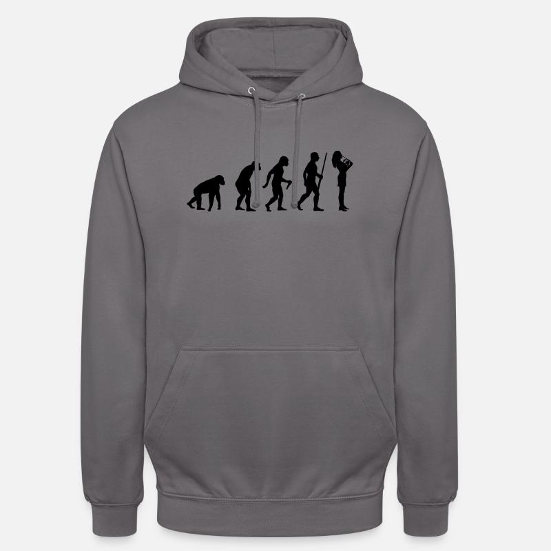 French Horn Evolution - Unisex Hoodie - Mittelgrau