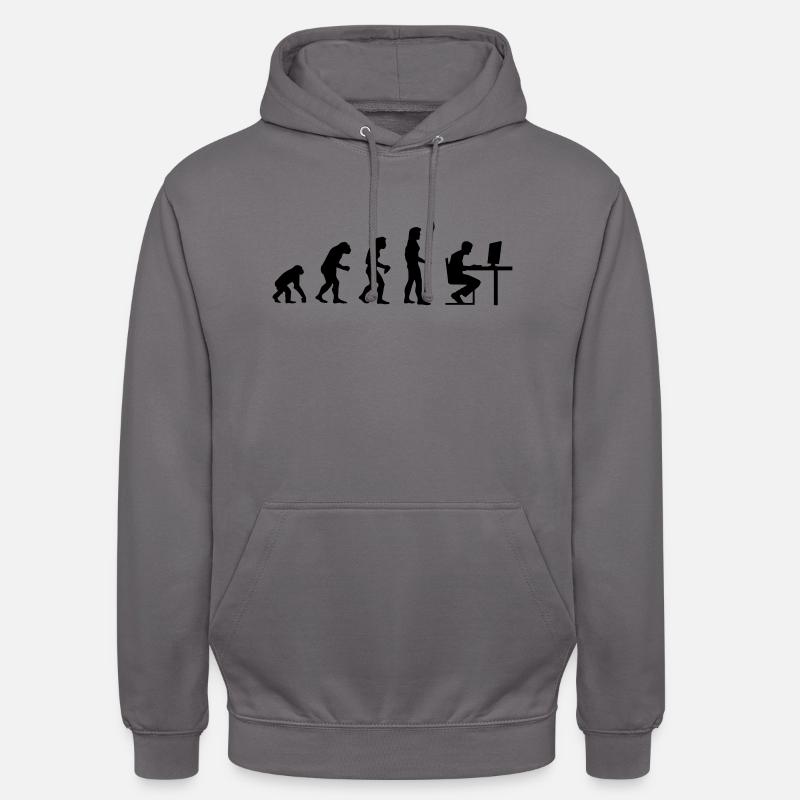 evolution_pc_gamer2 - Sweat-shirt à capuche unisexe - gris éléphant