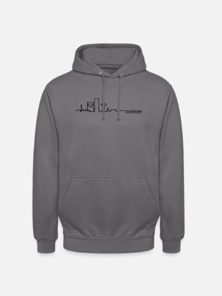 Leverkusen skyline - Unisex Hoodie - Mittelgrau