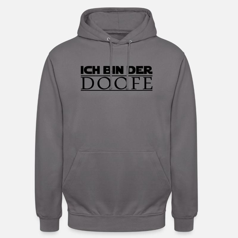 ich bin der doofe (jedi) - Unisex Hoodie - Mittelgrau