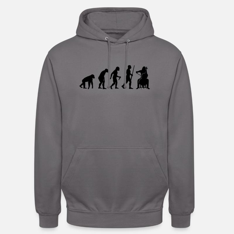 Cello Player Evolution - Unisex Hoodie - Mittelgrau