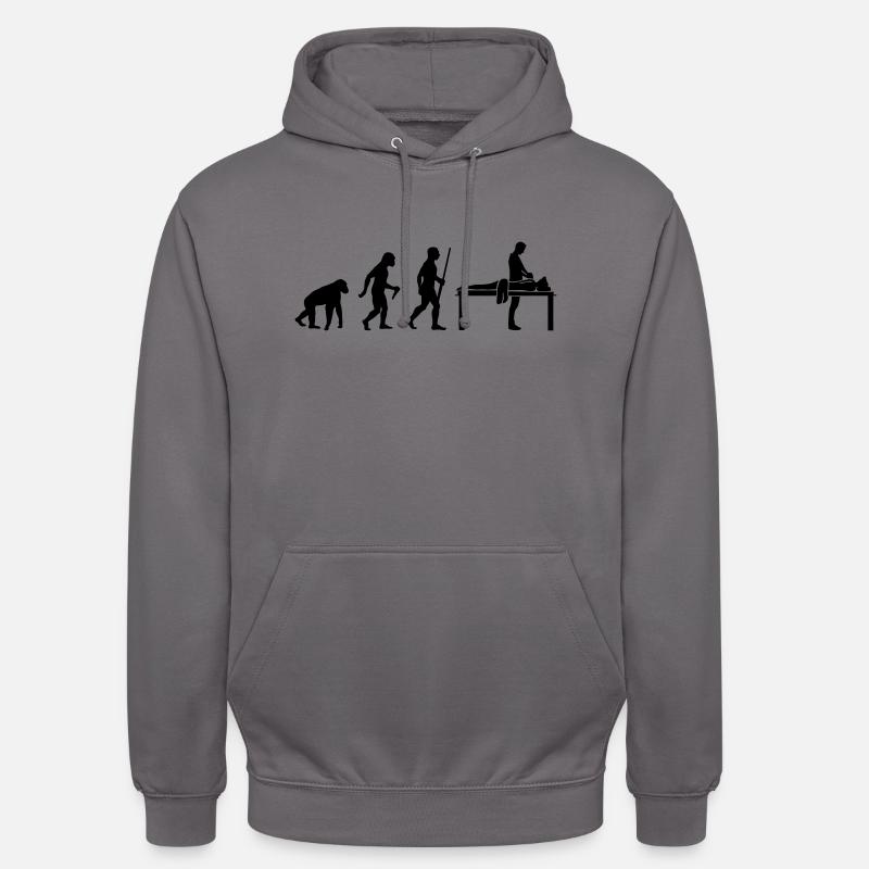 Massage Évolution - Sweat-shirt à capuche unisexe - gris éléphant