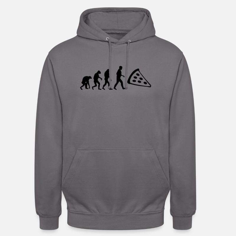 pizza evolution - Unisex Hoodie - elephant grey