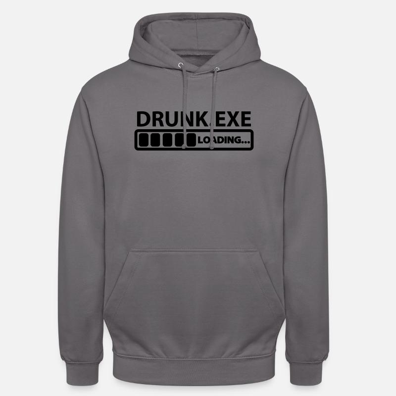 drunk exe loading - Unisex Hoodie - elephant grey
