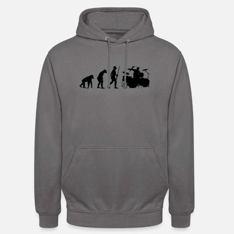 Drummer Evolution - Sweat-shirt à capuche unisexe - gris éléphant