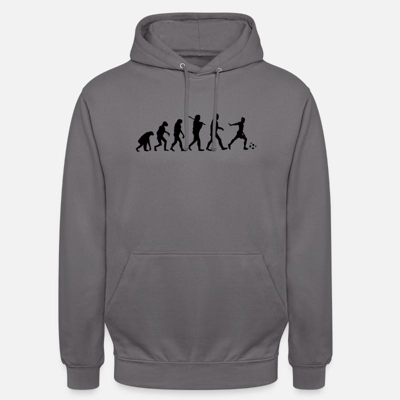 evolution foot - Sweat-shirt à capuche unisexe - gris éléphant