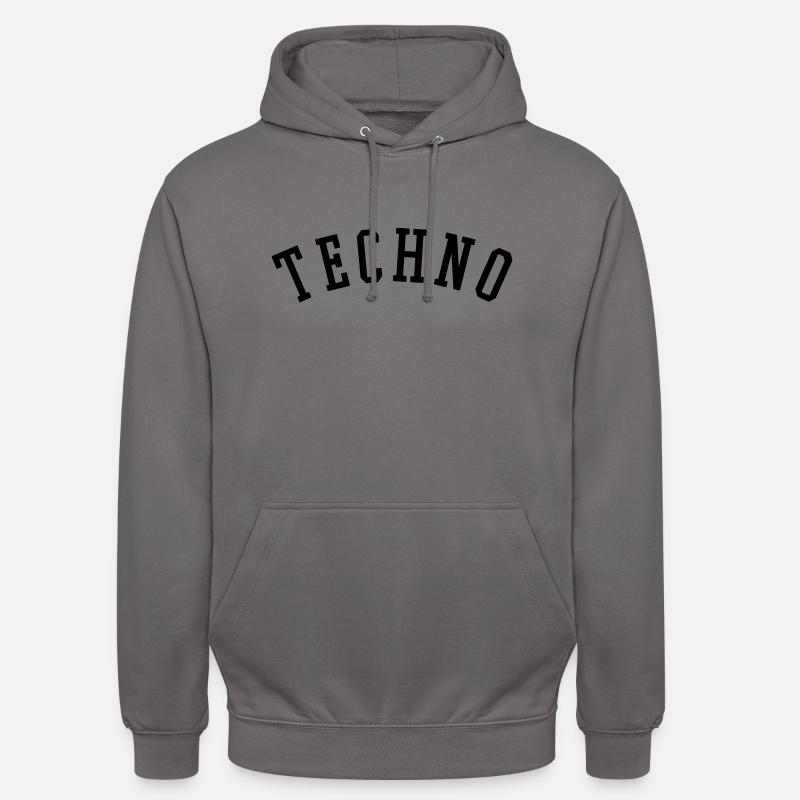 TECHNO - Sweat-shirt à capuche unisexe - gris éléphant