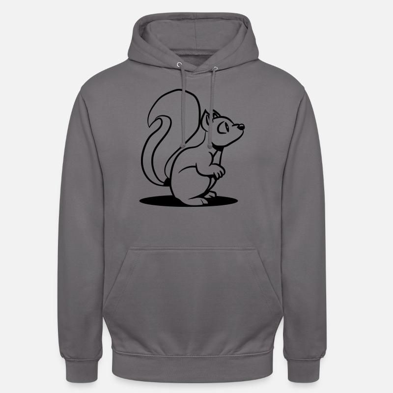 Écureuils doux mignon - Sweat-shirt à capuche unisexe - gris éléphant