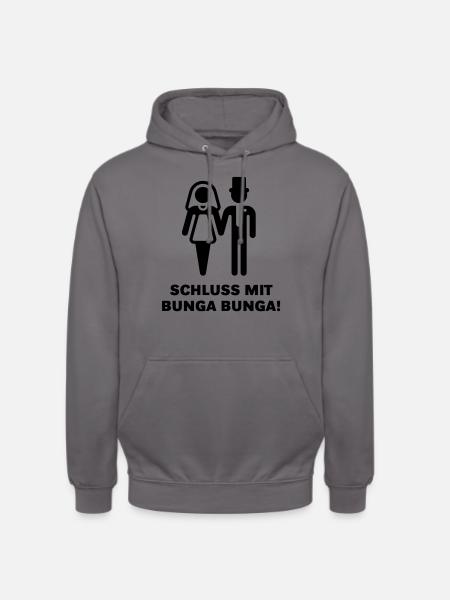 Stop Bunga Bunga! (Wedding / marriage) - Unisex Hoodie - elephant grey