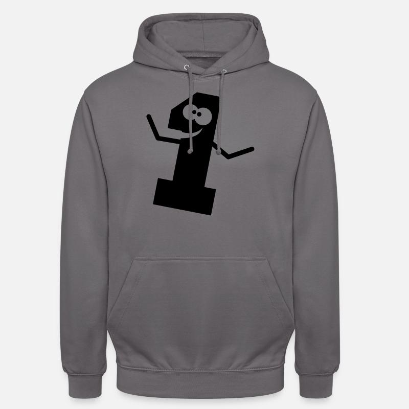 Bande dessinée drôle 1 un - Sweat-shirt à capuche unisexe - gris éléphant