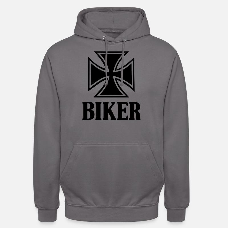 Biker - Sweat-shirt à capuche unisexe - gris éléphant