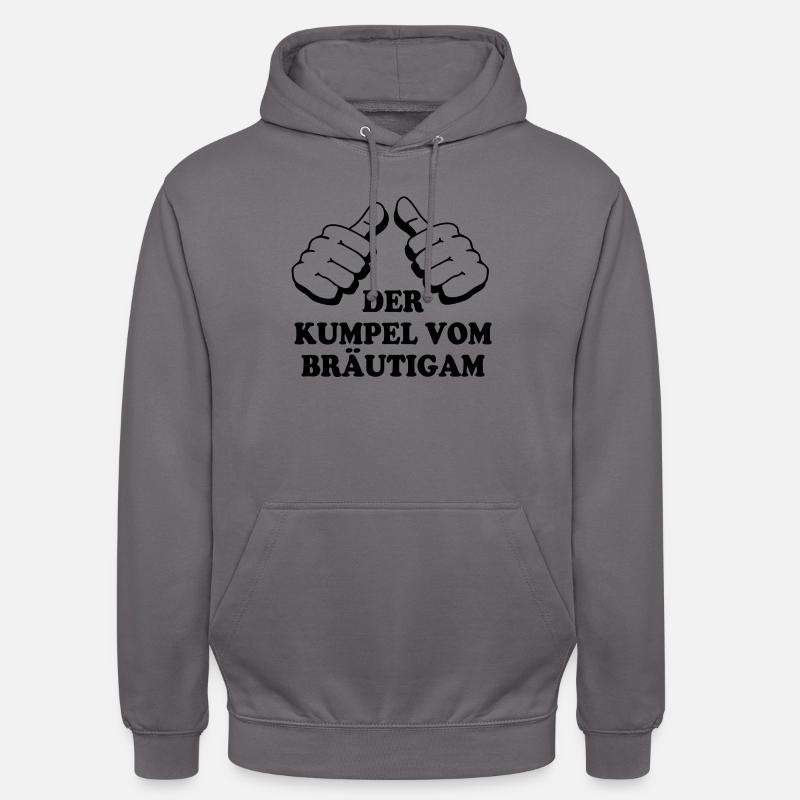 Compagnon par le marié - Sweat-shirt à capuche unisexe - gris éléphant