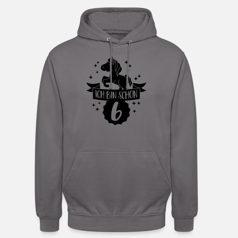 Je suis déjà 6 - Sweat-shirt à capuche unisexe - gris éléphant