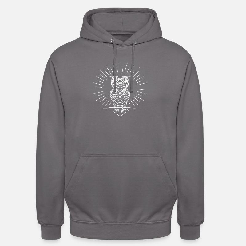 Scheinheilige Eule - Unisex Hoodie - Mittelgrau