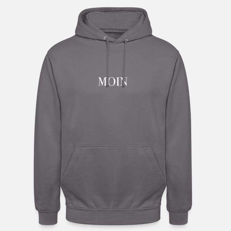 Moin idée cadeau - Sweat-shirt à capuche unisexe - gris éléphant