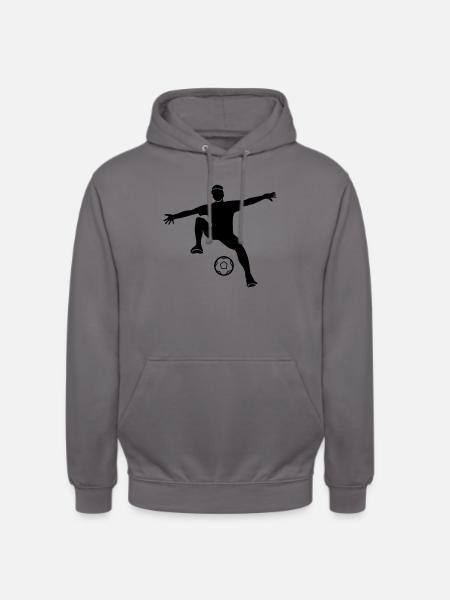 Freestyle-Fußball - Unisex Hoodie - Mittelgrau