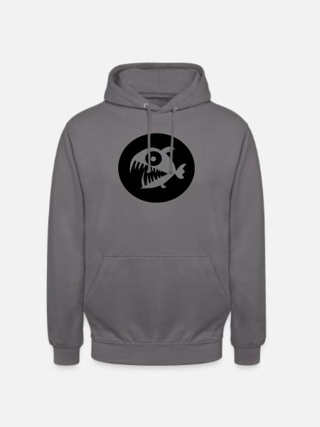 Piranha - Unisex Hoodie - Mittelgrau