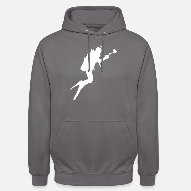 Cadeau cool de plongée - Sweat-shirt à capuche unisexe - gris éléphant