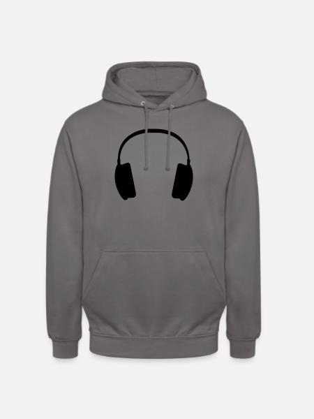 Kopfhörer - Unisex Hoodie - Mittelgrau