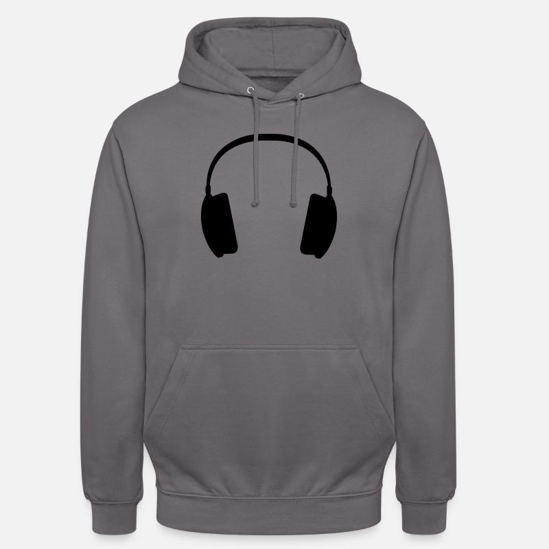 Écouteurs - Sweat-shirt à capuche unisexe - gris éléphant