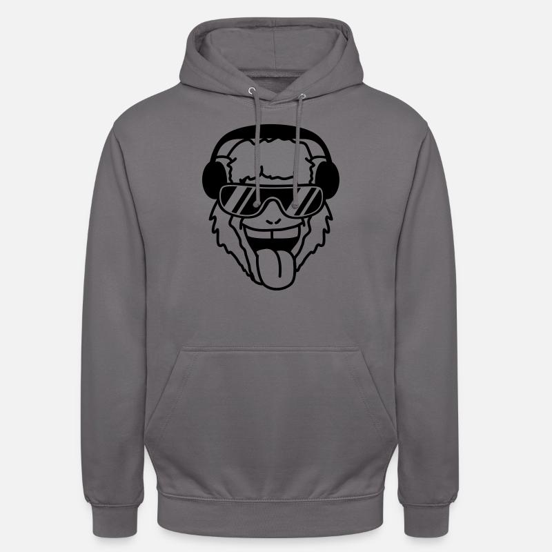 Cool Monkey - Sweat-shirt à capuche unisexe - gris éléphant