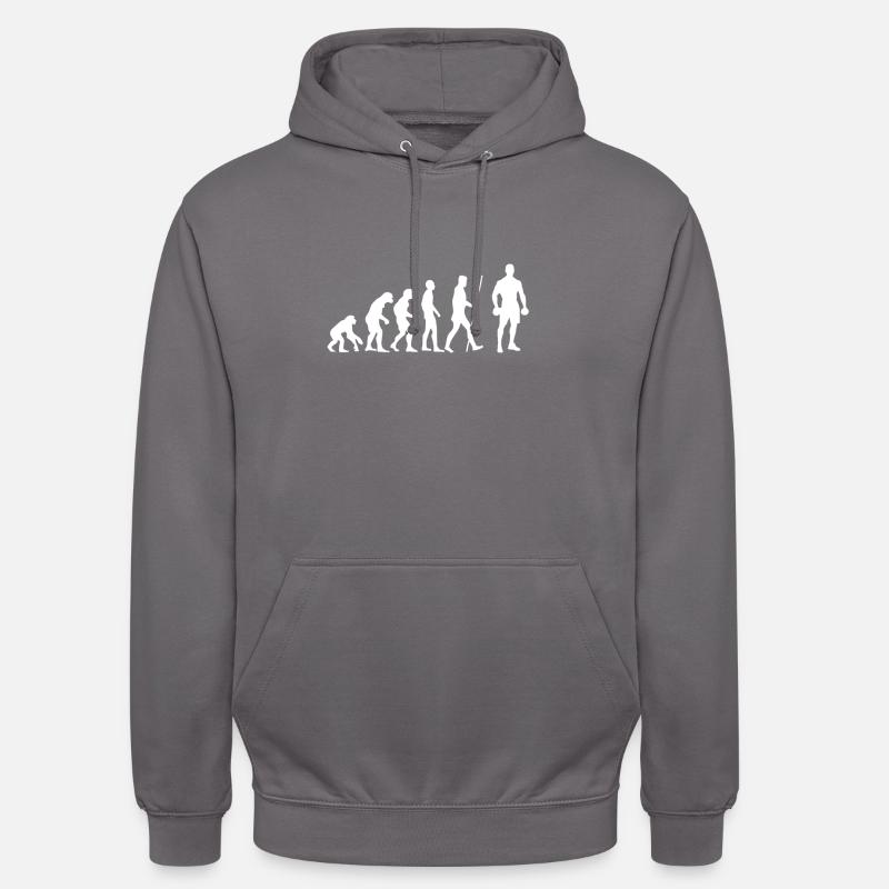 Evolution cadeau musculation haltère barbell - Sweat-shirt à capuche unisexe - gris éléphant