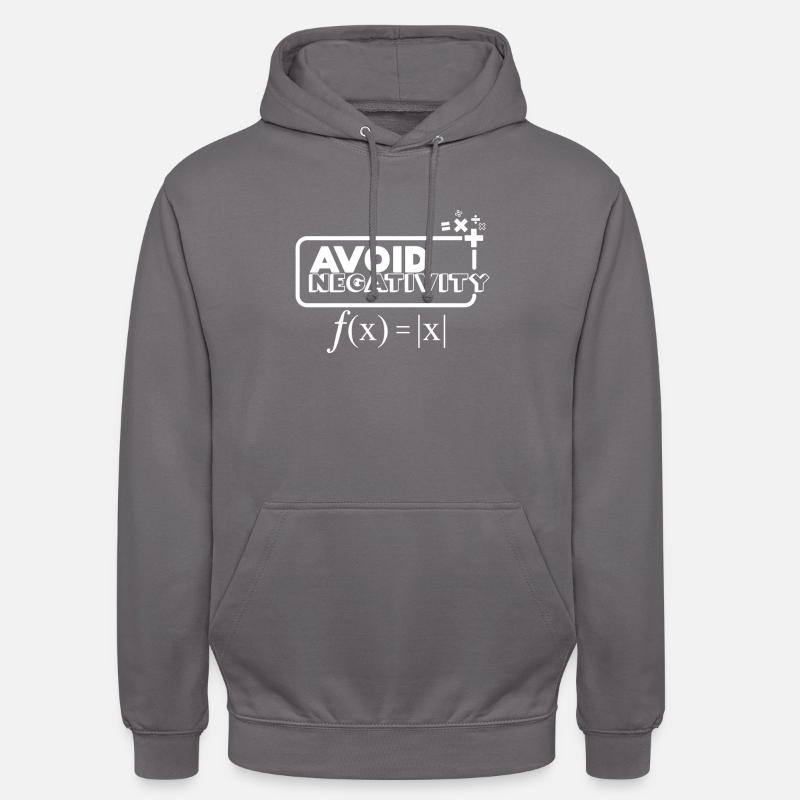 Avoid Negativity - weiß - Unisex Hoodie - Mittelgrau