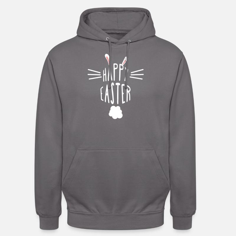 Happy Easter - Easter T-Shirt - Easter Bunny Gift - Unisex Hoodie - elephant grey
