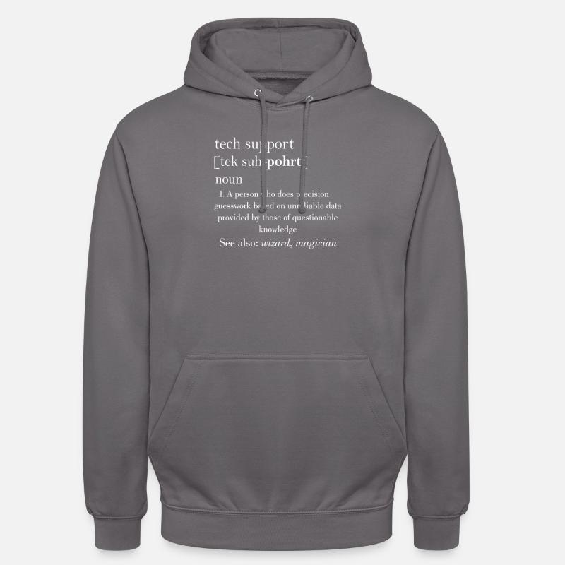 Tech support|Geschenkidee - Unisex Hoodie - Mittelgrau