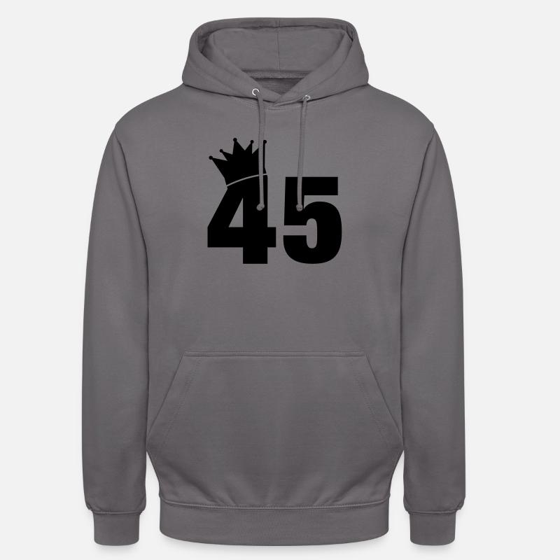 45_krone_f1 - Sweat-shirt à capuche unisexe - gris éléphant