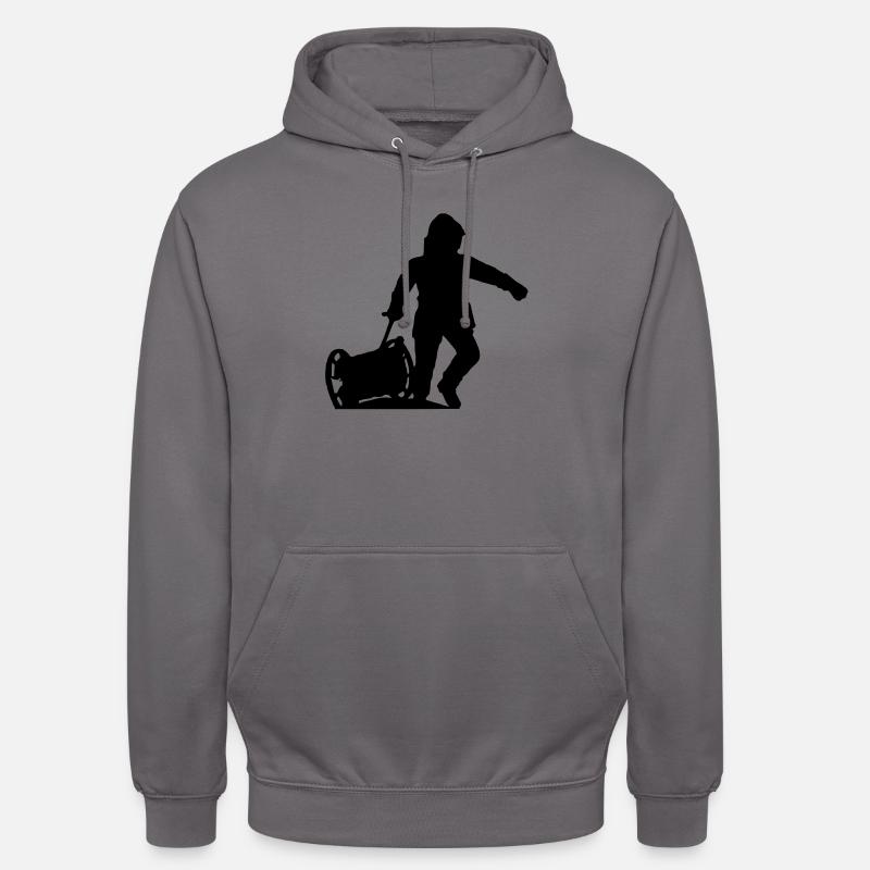 Sapeur Pompier avec dévidoir - Sweat-shirt à capuche unisexe - gris éléphant