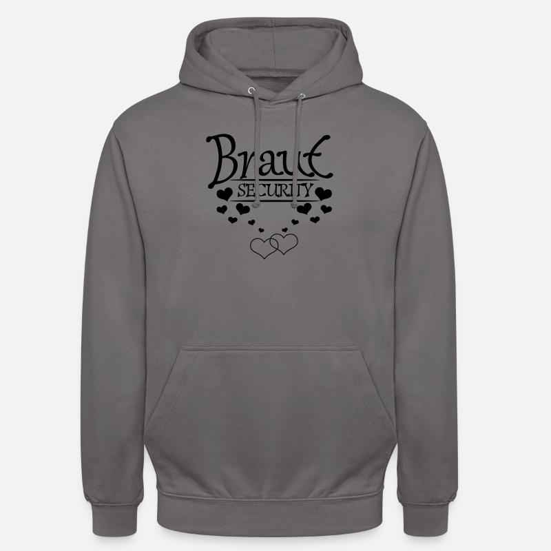 Braut Security mit Herzchen - Unisex Hoodie - Mittelgrau