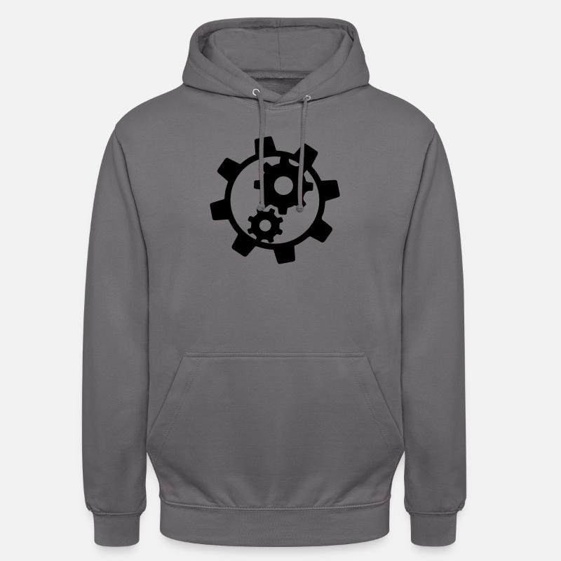 cool cogs design engine clockwork turn mechanicall - Unisex Hoodie - elephant grey