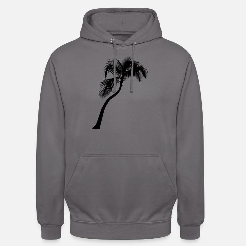 Palmier - Sweat-shirt à capuche unisexe - gris éléphant