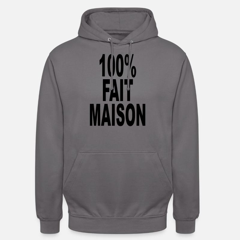 fait maison cent pour cent - Sweat-shirt à capuche unisexe - gris éléphant