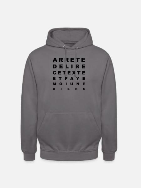 Paye moi une bière - Sweat-shirt à capuche unisexe - gris éléphant