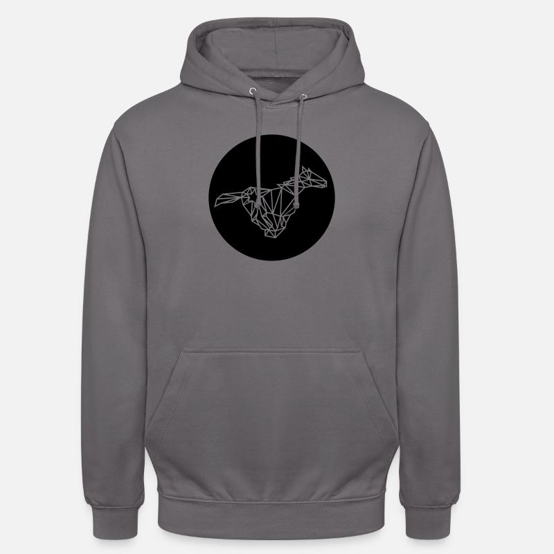 Polygon Pferd Kreis - Unisex Hoodie - Mittelgrau