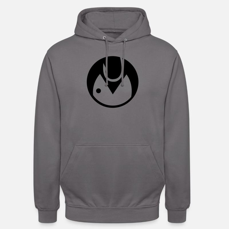 Pêche - Icon - Sweat-shirt à capuche unisexe - gris éléphant