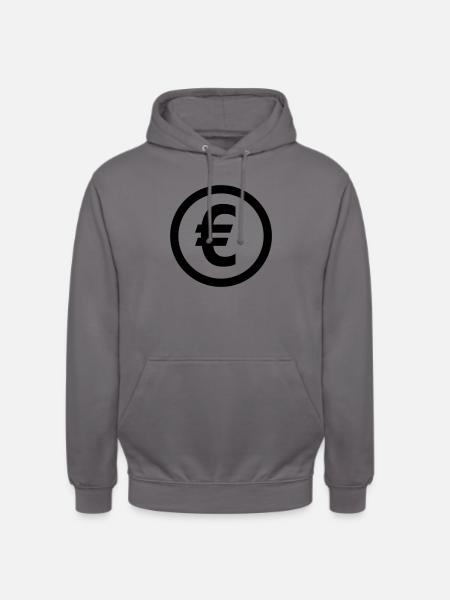 Euro - Unisex Hoodie - Mittelgrau