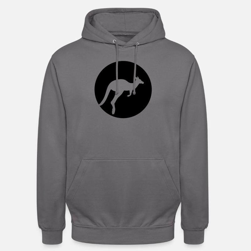 Kangaroo Moon - Unisex Hoodie - elephant grey