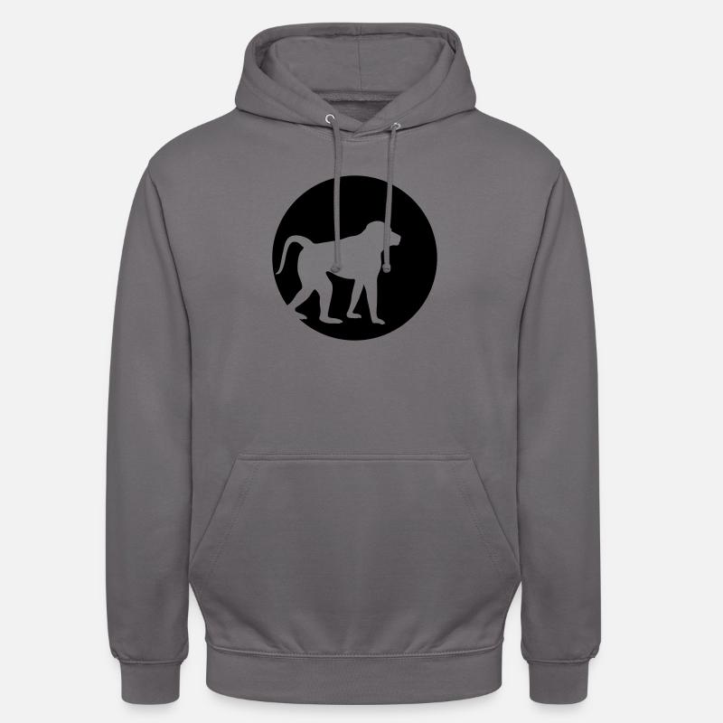 Monkey Moon Effect - Unisex Hoodie - elephant grey
