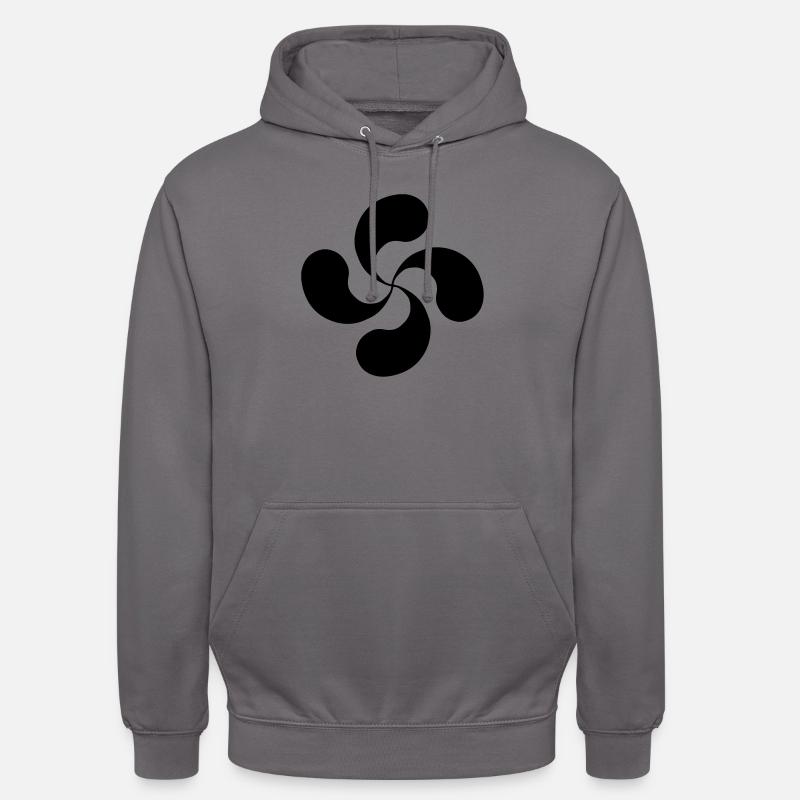 Baskische Kreuz oldshool lauburu - Unisex Hoodie - Mittelgrau