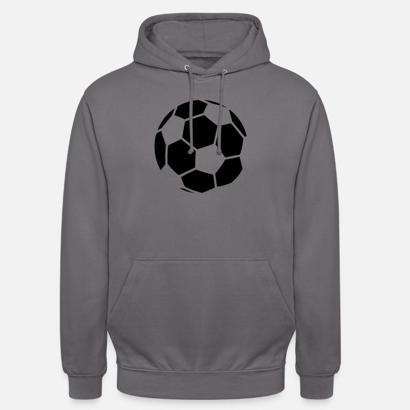 Soccer Pattern - Sweat-shirt à capuche unisexe - gris éléphant