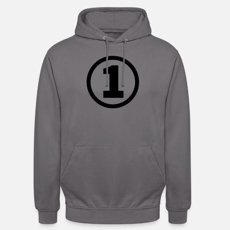 Nummer eins - Unisex Hoodie - Mittelgrau