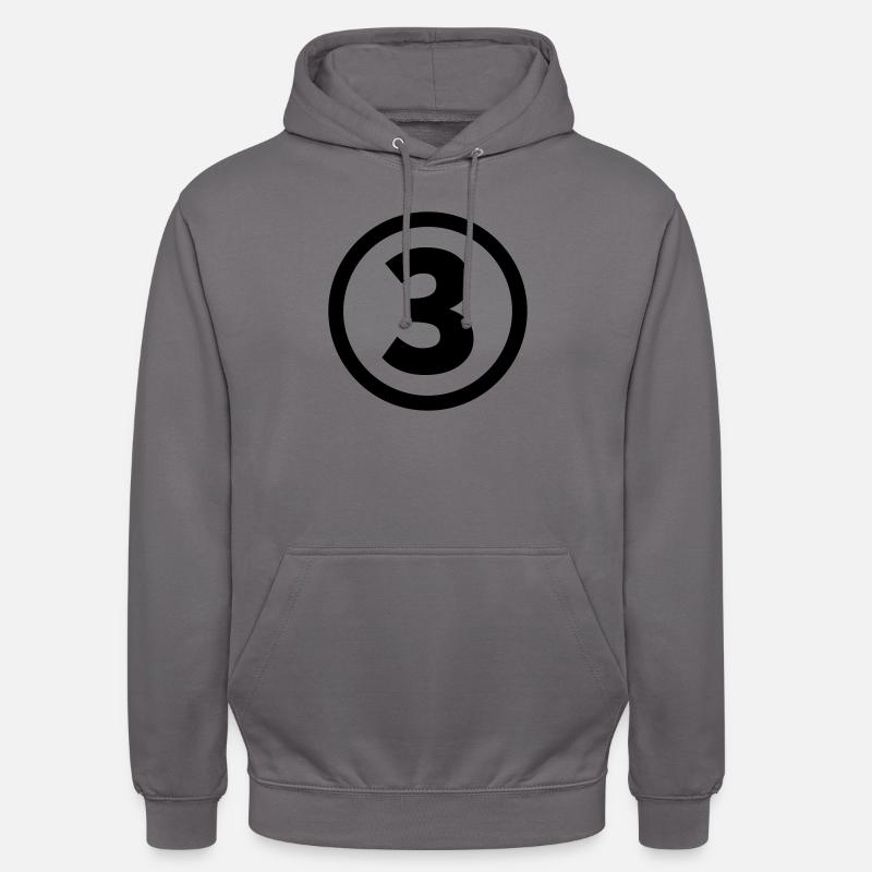 Nummer drei - Unisex Hoodie - Mittelgrau
