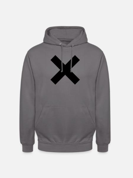 X - Unisex Hoodie - Mittelgrau