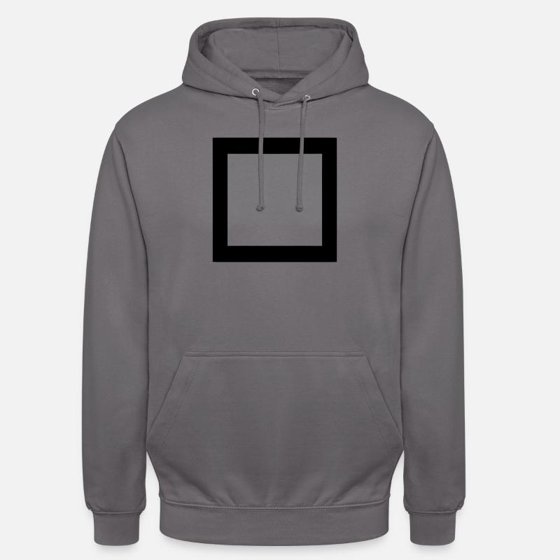 Rectangle - Sweat-shirt à capuche unisexe - gris éléphant