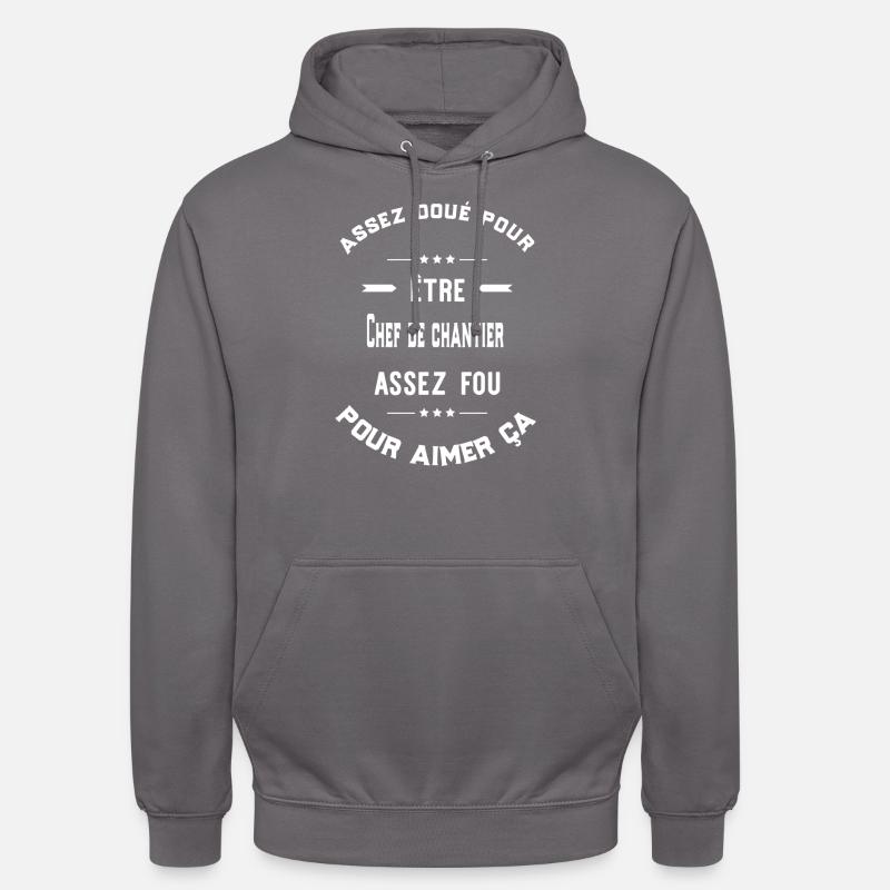 Assez doué Chef de chantier cadeau - Sweat-shirt à capuche unisexe - gris éléphant