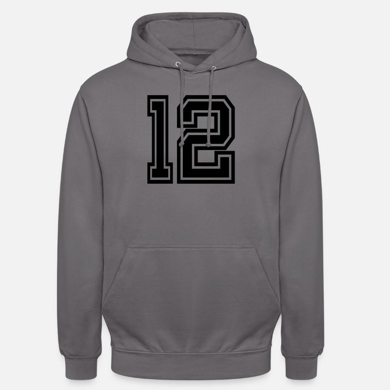 12 - Unisex Hoodie - Mittelgrau